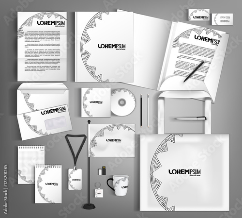 White corporate identity in a classical style