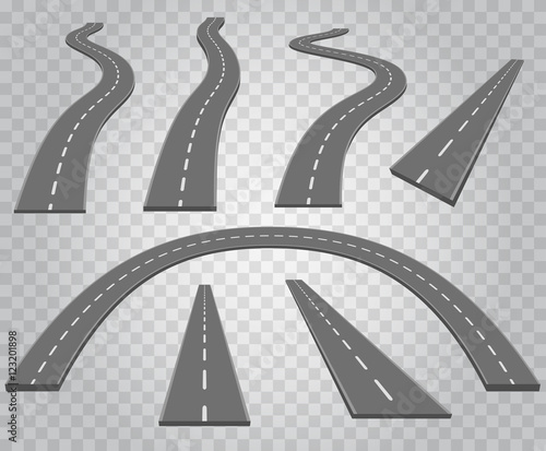 Road icons collection