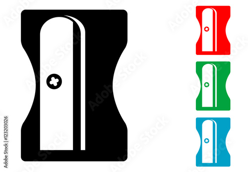Icono plano sacapuntas varios colores
