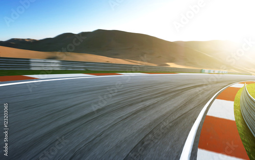Motion blurred race track . © jamesteohart