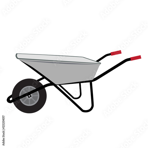 Wheelbarrow vector icon