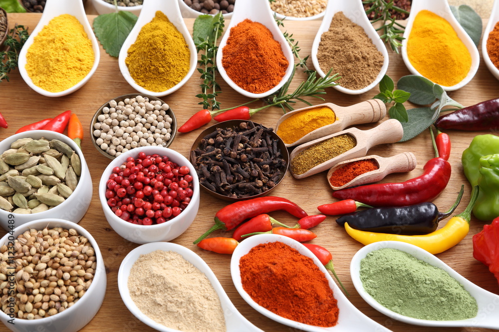 Spices and herbs. Spices and herbs.