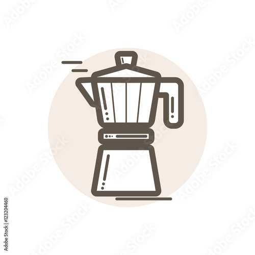 Line icon of moka pot