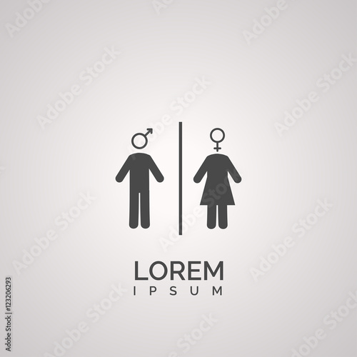 toilet sign. icon design