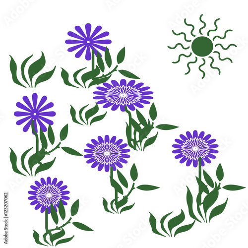 Wallpaper Mural Purple green abstract Torontodigital.ca