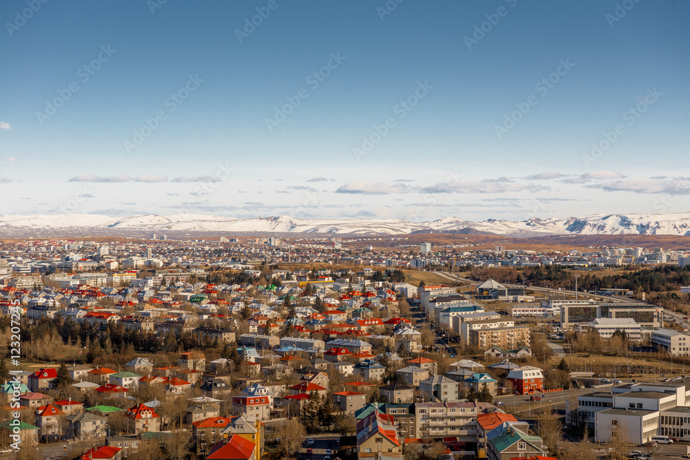 Obraz premium Reykjavik from above