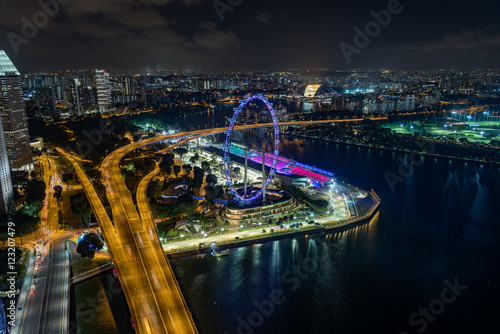 シンガポール・マリーナベイエリア　夜景