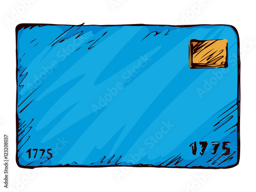 Bank card. Vector drawing