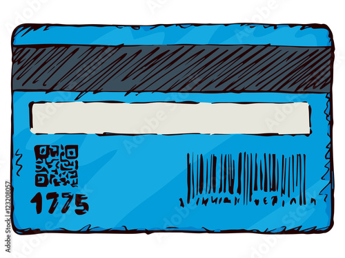 Bank card. Vector drawing