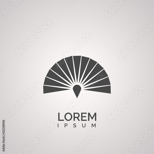 hand fan sign. icon design