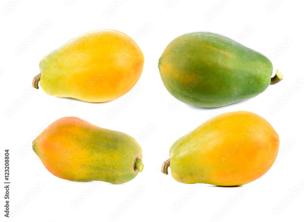 ripe papaya isolated on a white background ripe papaya isolated on a white background