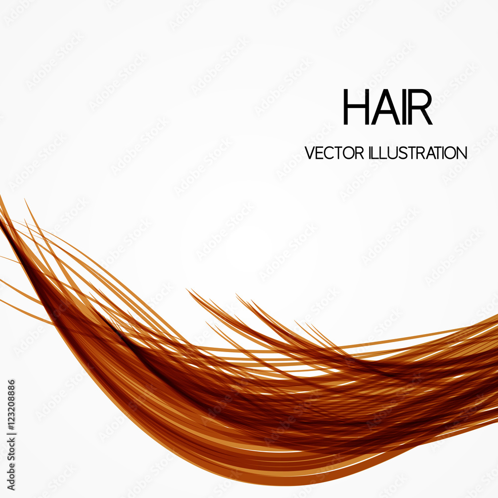 Long brown hair background, vector illustration Stock Vector | Adobe Stock