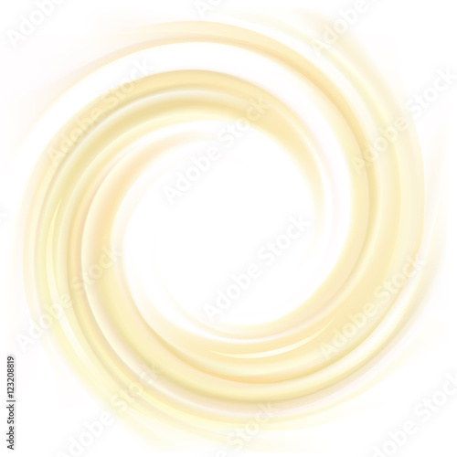 Vector yellow background of swirling creamy texture