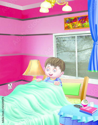 Boy going to sleep good night