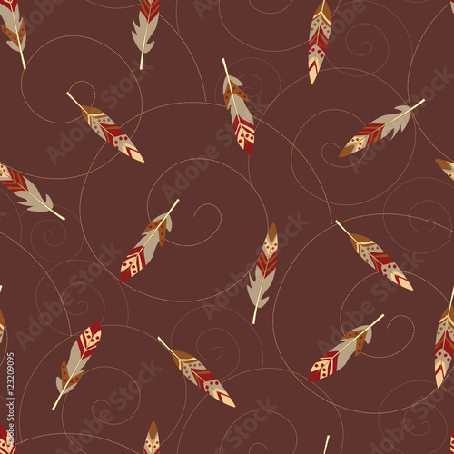 seamless pattern feathers