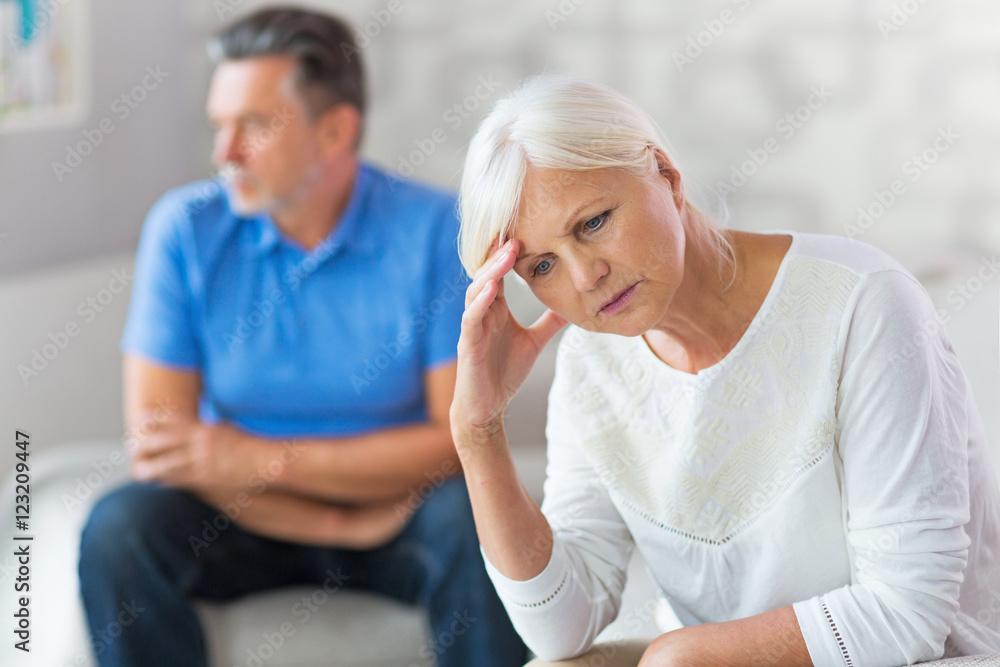 Fototapeta premium Mature Couple In Quarrel 