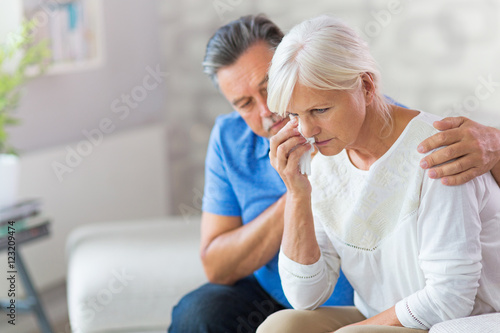 Senior Man Consoling Wife 