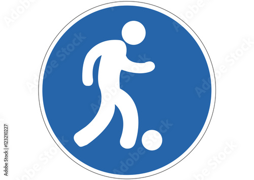 Schild Fußball spielen erlaubt