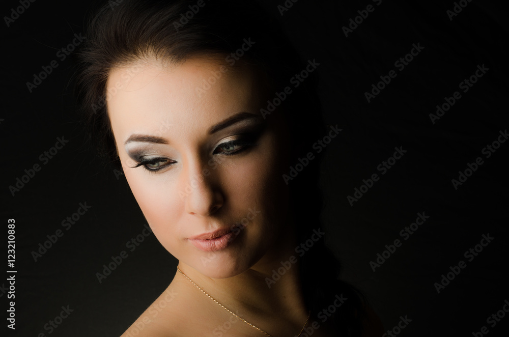 Very beautiful girl portrait in the studio Very beautiful girl portrait in the studio