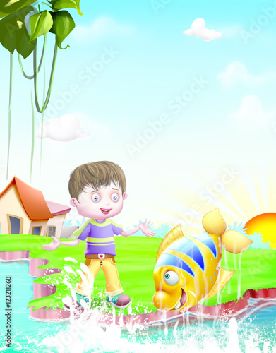 Boy with a fish