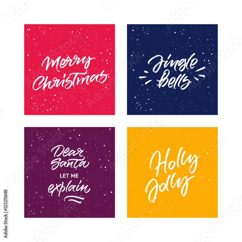 Set of Christmas greeting cards