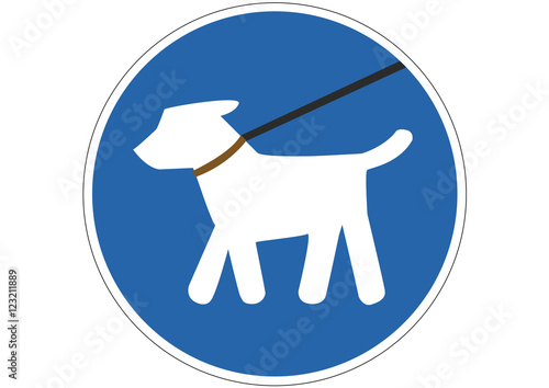 Schild - Hundeleine Pflicht