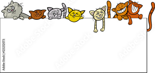 cats with frame cartoon design
