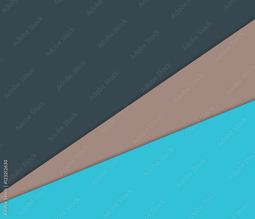 Three colored layers with shadow abstract background Three colored layers with shadow abstract background