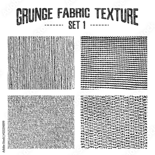 Grunge fabric textures set 1. Vector illustrations.