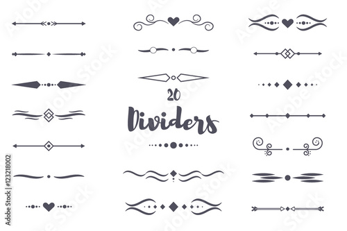 Collection of vector dividers photo