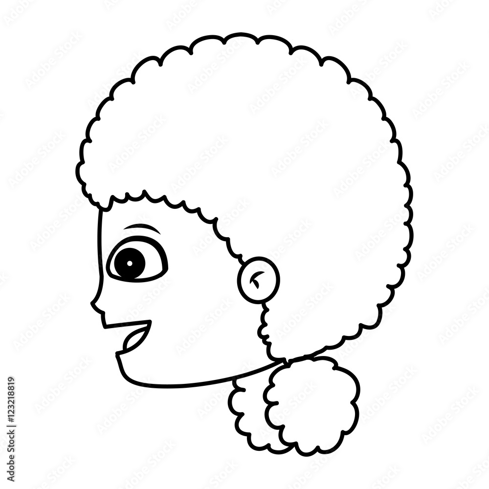 Girl cartoon face icon. Kid child little and people theme. Isolated design. Vector illustration Girl cartoon face icon. Kid child little and people theme. Isolated design. Vector illustration