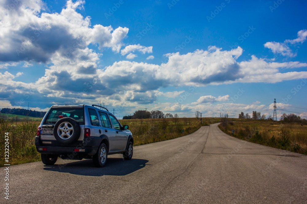 Car on the road. 