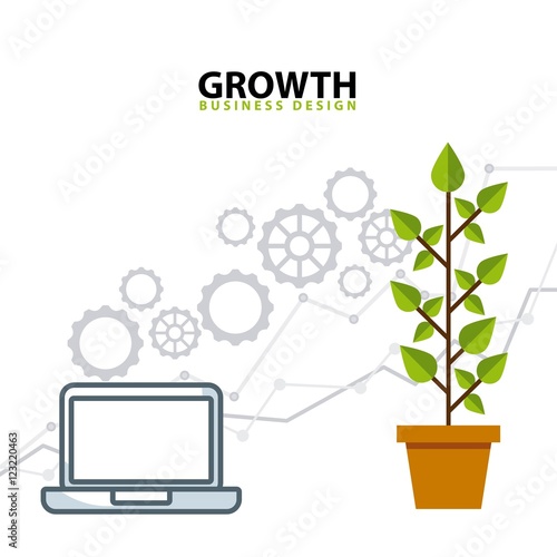 growth business funding line icons vector illustration design