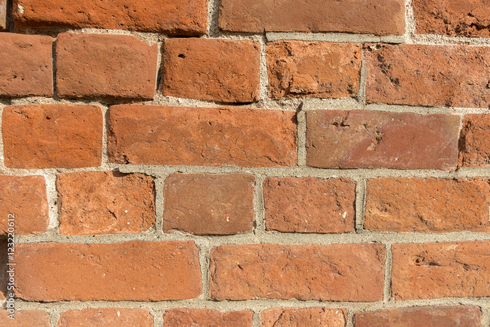 Obraz premium old wall of red brick.