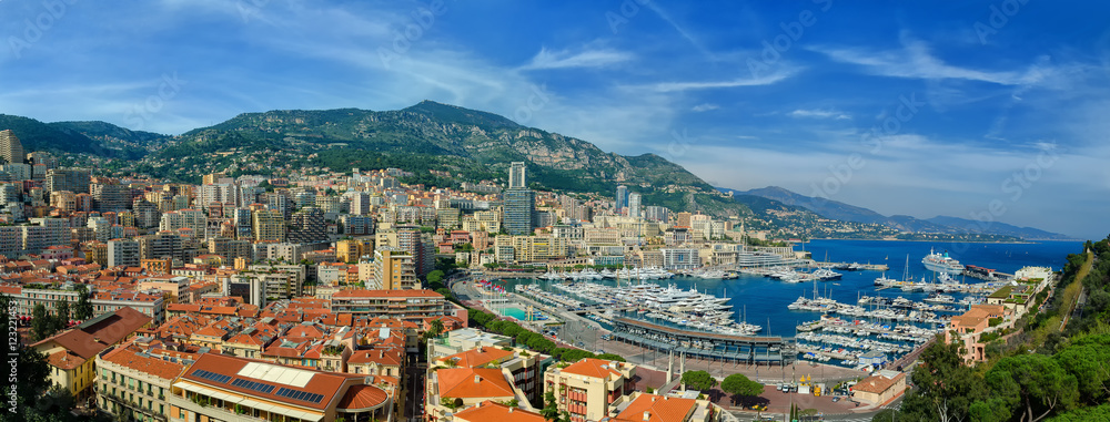 Monte Carlo, Monaco panoramic landscape