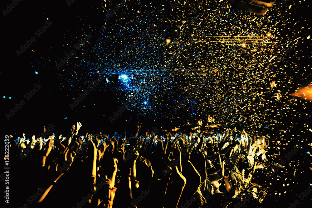 © glazok - night club party dj with crowd of people © glazok - night club party dj with crowd of people