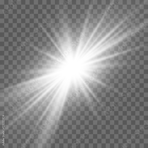 light effect. Star burst with sparkles. Vector illustration