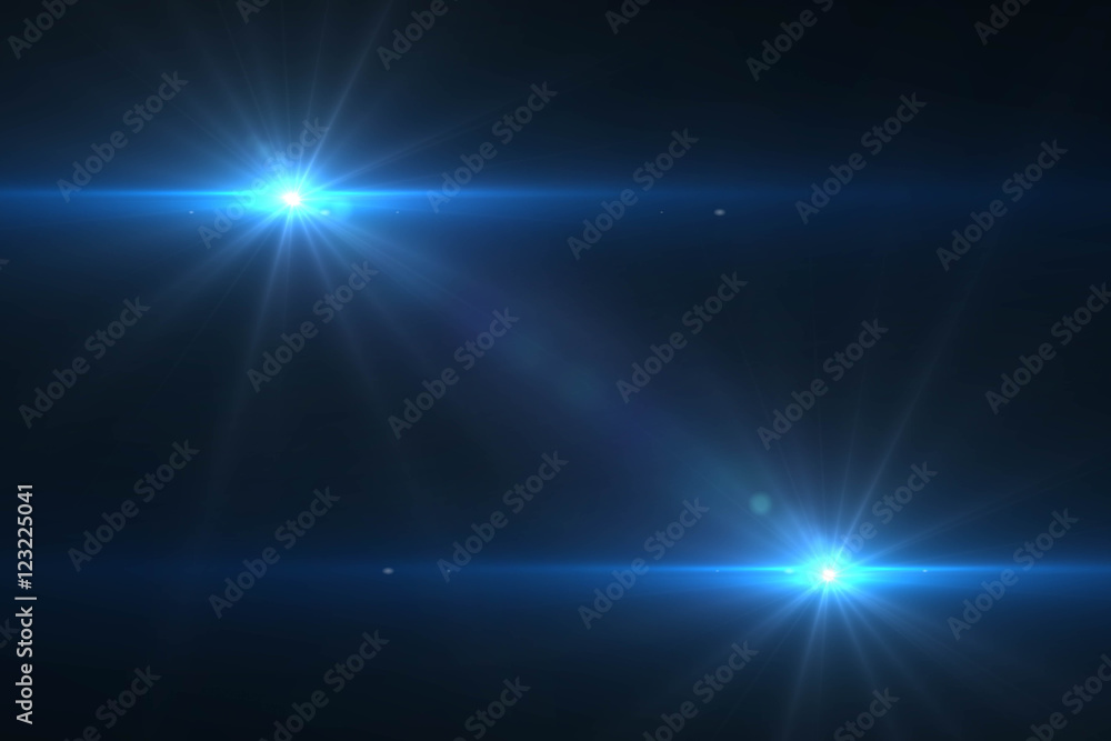 abstract lens flare light over red background