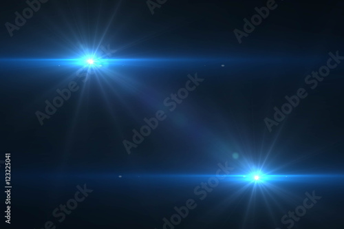 abstract lens flare light over red background