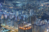 Aerial View of Hong Kong City