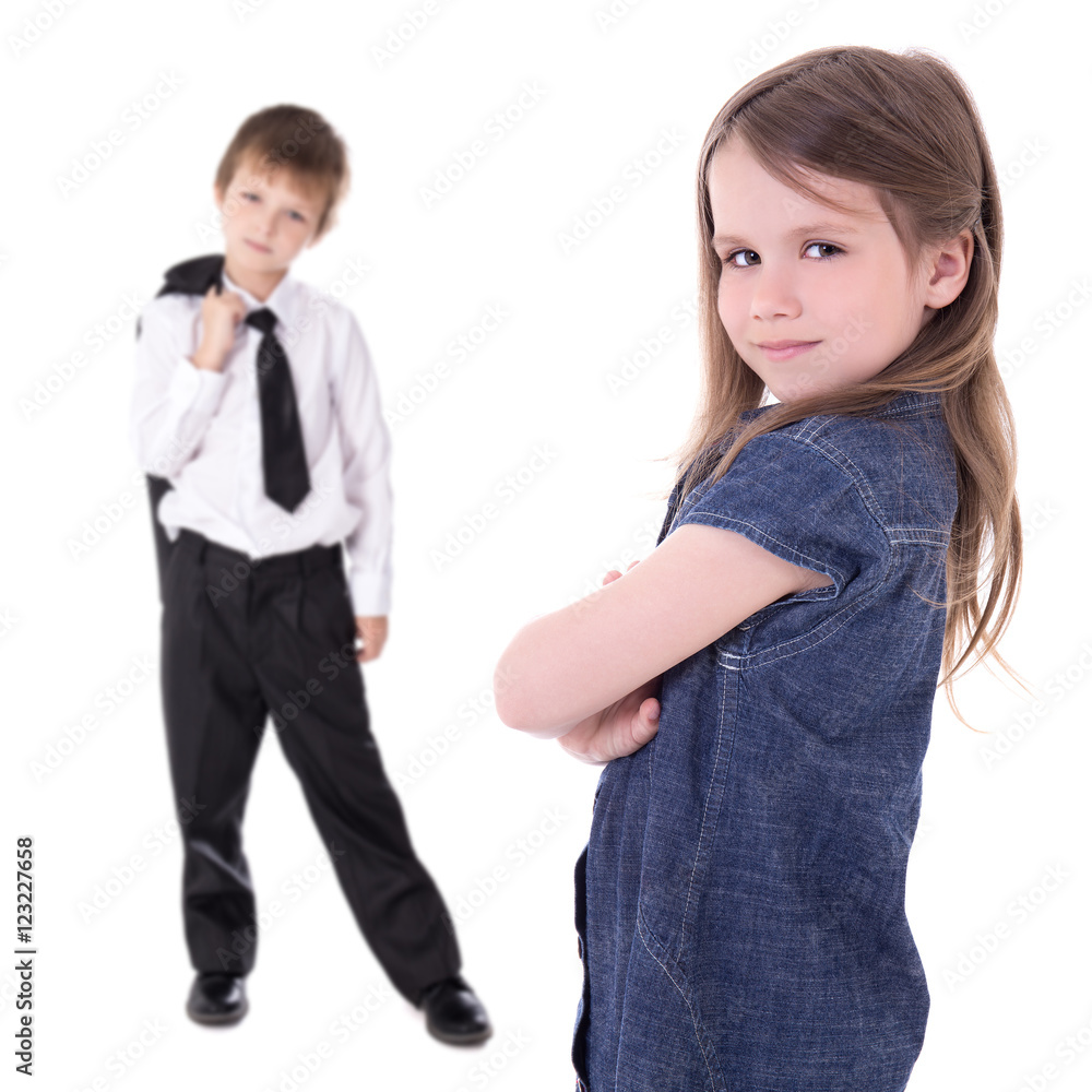 funny cute little kids isolated on white funny cute little kids isolated on white