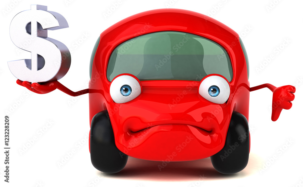 Fun car - 3D Illustration