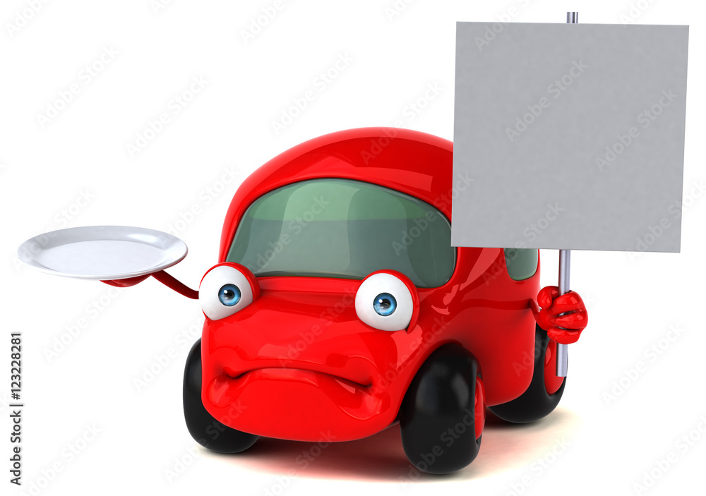 Fun car - 3D Illustration