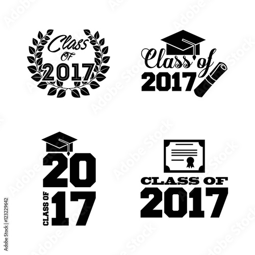 congratulations classof 2017 card vector illustration design photo