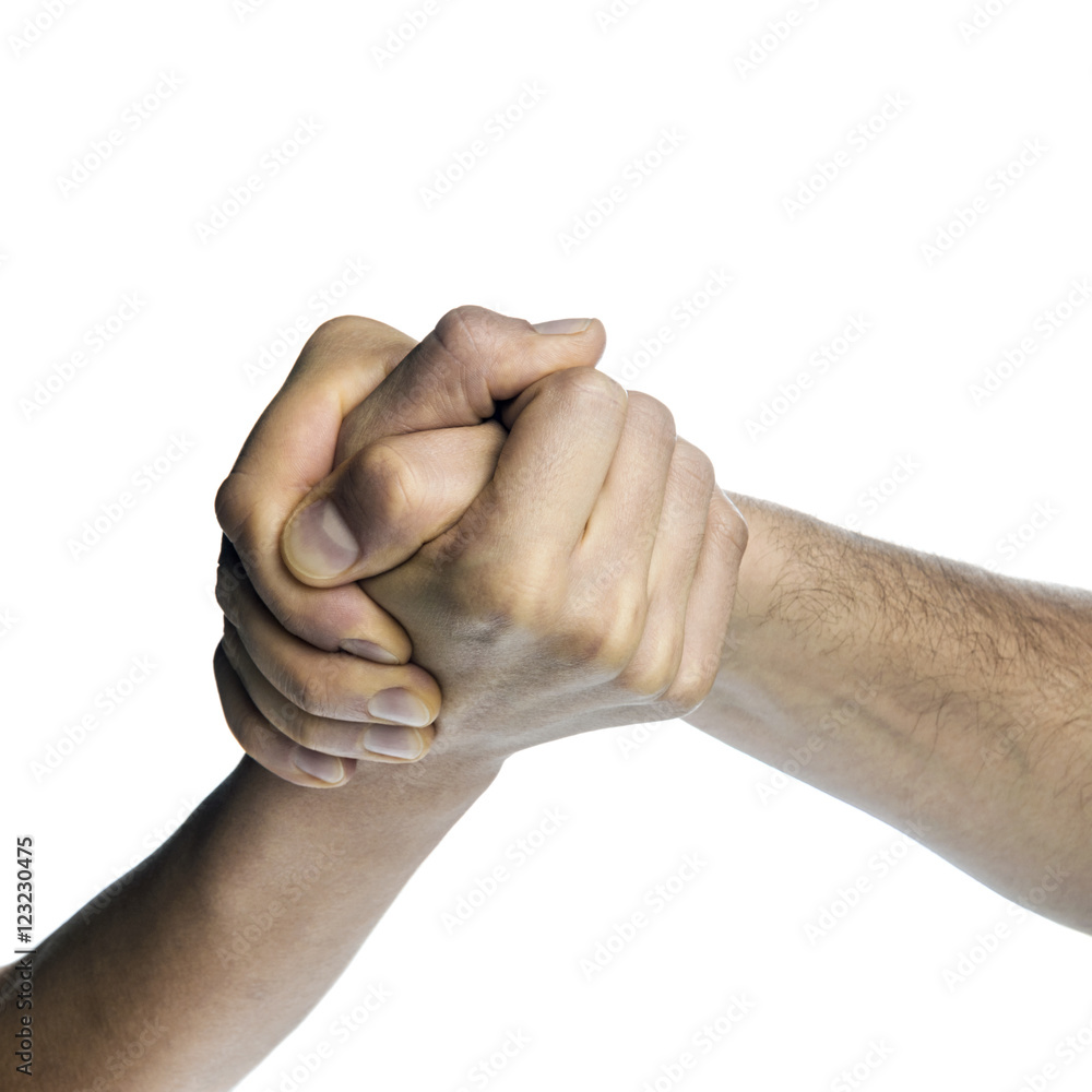 Fotografie Struggle between the two rivals (arm wrestling)