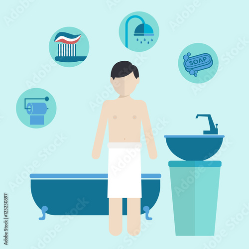 Morning personal hygiene and care
