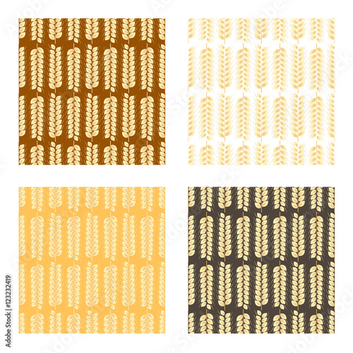 Wheat seamless pattern. Illustration.Vector