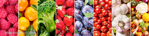 fresh fruits and vegetables, banner