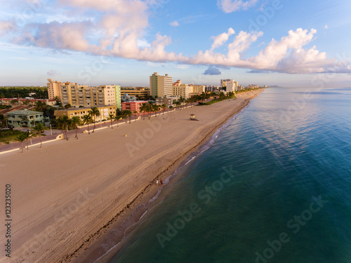 Aerial view of Miami South Beach with hotels and coastline © Nejron Photo