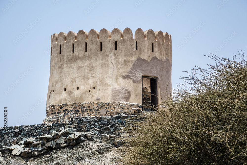 Al Bidyah Mosque is oldest worship complex (1446). Fujairah UAE.